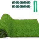 Realistic Artificial Grass Rug Indoor Outdoor: Fake Grass Turf with Drainage Holes, Pet-Friendly Dog Grass Mat, Perfect for Garden Lawn Balcony Patio Backyard Landscape Decoration, 4FT x6FT