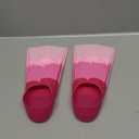 Kids Swim Fins,Short Kids Fins Youth Swimming Flippers for Lap Swimming Training for Children Girls Boys Beginners (2XS ( US Kids 11-12.5 ), Dark Pink / Pink / Rose / Light Pink)