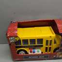 Maxx Action Mega School Bus Toy with Joystick Controls, Real Working Microphone, Lights and Sounds, Sliding Roof, Friction Powered