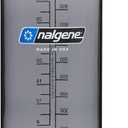 Nalgene Sustain Tritan BPA-Free Water Bottle Made with Material Derived From 50% Plastic Waste (using ISCC certified mass balance), 32 OZ, Wide Mouth (Gray w/ Black Lid)