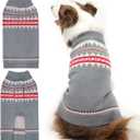 BINGPET Dog Sweater, Turtleneck Classic Knit Dog Sweaters for Small Medium Large Dogs with Leash Hole, Pet Winter Clothes Warm Sweatshirts Outfits for Doggie and Cats Grey
(Medium)
