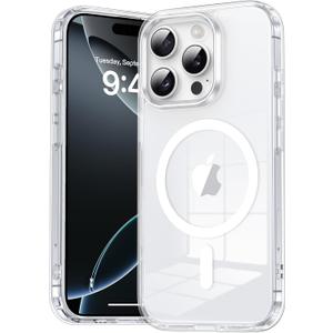 ivencase Magnetic for iPhone 16 Pro Case, Compatible with MagSafe, Military Grade Shockproof Anti-Scratch Slim Translucent Matte Phone Case for iPhone 16 Pro - Clear