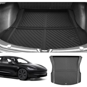 Custom Car Cargo Mats Trunk Liner All Weather TPE Protection for 2024 2025 2026 Tesla Model 3 Accessories (for 2024-2026 Tesla Model 3)