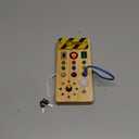 Hoarosall Montessori Wooden Busy Board with 8 LED Light switches, Sensory Toys Light Switch Travel Toys for 1+ Year Old Baby and Toddler