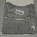 Womens Summer Tops Short Sleeve Asymmetrical Neck T Shirts with Buttons (X-Large, Grey)