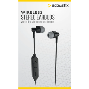 Acoustix Wireless Stereo Earbuds - Black