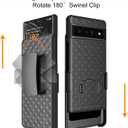 Ailiber Case for Google Pixel 7 Pro, Pixel 7 Pro Phone Holster Case with Screen Protector, Swivel Belt Clip, Kickstand Holder, Slim Shockproof Shell Full Body Phone Cover for Google Pixel 7 Pro-Black