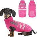 Lelepet Dachshund Sweater, Turtleneck Dog Sweaters for Small Dogs, Warm Pullover Knitted Pet Coat, Cold Weather Dachshund Clothes, Fall/Winter Cozy Outfit S