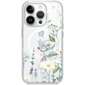 Aconfei for iPhone 16 Pro Magsafe Case, Magnetic Floral Blooms Design Cute Soft TPU Shockproof Protective for Girls Phone Women Cover, Style 3