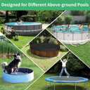 18FT Pool Cover, Solar Pool Covers for Above Ground Pools, Round Pool Cover, Waterproof and UV Resistant, with Ground Nails,Winch and Cable