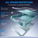 Magnetic for iPhone 17 Pro Case, Heavy Duty Protection, 23ft Military-Grade Drop Protection, Compatible with MagSafe, Tough Non-Slip, Matte Surface Phone case for iphone 17 Pro 6.3", Light Green