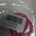 Bohemian Hot Pink Beaded Hoop Earrings with Gold-Tone Accents