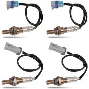Oxygen Sensor Upstream + Downstream 12559849 12594452 Compatible for Escalade Chevrolet Avalanche Silverado Tahoe GMC Yukon Sierra (Set of 4)