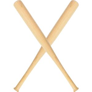 Wettarn 2 Pcs Mini Baseball Bats Miniature 18 Inch Wooden Bats Unfinished for Crafts for Painting DIY Craft Projects Ball Sports Party Decor Favors Gifts