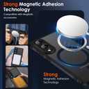 ivoler Magnetic Case for Samsung Galaxy S25 Edge 5G 6.7 [Compatible with Magsafe] [Military Grade Protection] Magnetic Charger Case for S25 Edge, Frosted Translucent Back Phone Cover- Matte Black