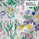 Floral Shower Curtain for Bathroom Decor, Modern Asthetic Bathroom Curtain Set, Waterproof Fabric Shower Curtain with Hooks, Artwork by Artist, Machine Washable, 72x72 in