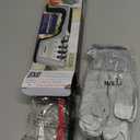 Longzon 5-in-1 Knife Sharpener [4 Stage] with a Pair of Cut-Resistant Glove, Original Premium Polish Blades, Best Kitchen Knife Sharpener Really Works for Fruit and Steel Knives, Scissors-Black+Red