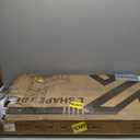 AODK L Shaped Desk Gaming Desk with LED Light & Power Outlet, 53 Inch Reversible L Shaped Computer Table with Shelf & Storage Bag & Hook for Home Office, Black