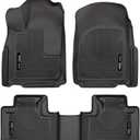 Husky Liners Weatherbeater Floor Mats | Fits 2016 - 2024 Dodge Durango; 2016 - 2021 Jeep Grand Cherokee; 2022 Jeep Grand Cherokee WK | Front & 2nd Row, 3-pc Black - 99151