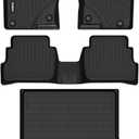 GINOWY- Floor Mats & Cargo Liner for Mazda CX-5 2023-2025, TPE All Weather Protection Car Mats for Mazda CX5 2024 Non-Slip Trunk Mat Floor Liners Waterproof Accessories Mats Black