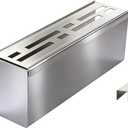 304 Stainless Steel Pool Deck Drain Channel Accessories for 1-7/16" Wide Pool Drains/Non Deep Patio Drain, End Cap with 1 Connectors