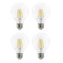LED 4.5W G25 Clear Globe Filament Light Bulb, 40W Equivalent, 470 Lumens, 2700K Soft White, E26 Medium Base, Dimmable, 120V, Energy Star, (4 Pack)