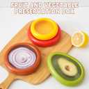 2 x Silicon Avocado, Saver And Tomato, Holder - Set Of 4 Reusable Storage Containers For Fridge - Fresh Pods Food Storage For Garlic, Onions, Lemons,orange