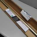 BlastHome Non-Adjustable Luxury Curtain Rods for Windows, 1  Rod Set, 4 foot Fixed Length, Brushed Gold