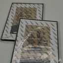 11x17 Picture Frame Set of 2, Matted Black Modern Aluminum Metal Photo Frame, Fits 8.5x11 with Mat or 11 x 17 without Mat, Vertical and Horizontal Wall Mounting