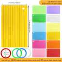 Tecmisse 1200 PCS Colorful Index Cards with Rings, Colored Flash Cards with Rings, 3 x 5 Inch Ruled Note Cards Flashcards Study Cards Notecards for Learning and office Supplies, 12 Colors