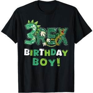 Three Rex 3rd Birthday Third Dinosaur 3 Year Old T-Shirt 3T