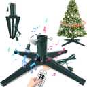 Musical Rotating Christmas Tree Stand, Adjustable Christmas Tree Stands with Remote Control Music, Speed and Light, Artificial Christmas Tree Stand for Up to 8 FT 100 LB Tree
