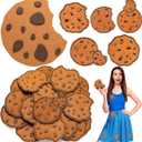 Breling 25 Pcs Halloween Cookie Costume Accessories Monster Costume Chocolate Chip Cookie Patches Decorations Monster Outfit Applique DIY Props Accessories Halloween Party Supplies for Men Women