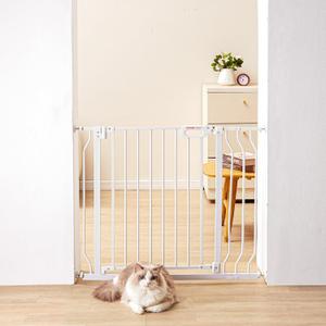 VEVOR Baby Gate, 29.5-37 in Adjustable Width, 30in High Dog Gate, Easy Step Walk Thru, Auto Close, Child Pet Security, with Pressure Mount Kit and Wall Mount Kit, for Stairs Doorways and House, White