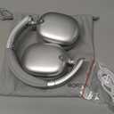 RORSOU C6 Active Noise Cancelling Headphones, Wireless Over Ear Bluetooth Headphones, 60H Playtime, Lightweight Folding Deep Bass Comfort Fit Ear Cups Headset with Mic for iPad/ Travel/ PC/ Home Silver