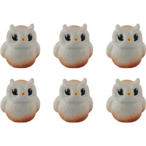 XGNG 50pcs Owl Mini Ornament Microlandscape Creative Cartoon Landscaping Resin Statue Fairy Garden Plants Decoration and Car Accessories