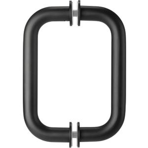 Kolet Shower Door Handle, 6 Inche Center to Center Glass Shower Door Handle, 304 Stainless Steel, Heavy Duty with Hidden Screw, Compatible with 1/4" to 1/2" Glass, Matte Black