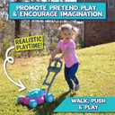 Sunny Days Entertainment Maxx Bubbles Deluxe Bubble Lawn Mower Toy Includes 4oz Bubble Solution | Outdoor Bubble Machine for Kids | Easy to Use, No Batteries Required, Pink