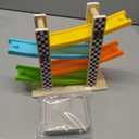 Wood City Toddler Toys for 1 2 3 Years Old, Wooden Car Ramp Racer Toy Vehicle Set with 7 Mini Cars & Race Tracks, Montessori Toys Craft Gift for Toddlers Boys and Girls