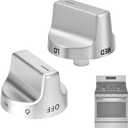 Updated 2 Pack W11159630 Stove Knobs, Gas Range Knob Replacement for Whirlpool Stove Parts, Replace W11023139, W11159630 Stovetop Burner Control Knobs for Whirlpool Gas Stove (Not Universal)