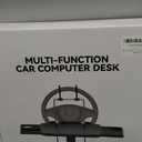 2 in 1 Large Car Steering Wheel Tray/Back Seat Headrest Table with Phone Holder for Eating Food Drink and Writing Work, Car Steering Wheel Desk Laptop Mount - Gifts for Truck Drivers