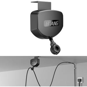 EV Charger Cable Retractor Ceiling Mount, 11.5ft Self-Locking Retractable Cord Reel for EV Charging Cables, Automatic Cable Organizer Compatible with Most Electric Vehicles