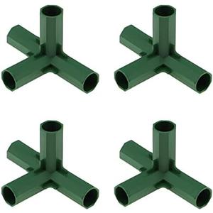 Meiwlong 4 PCS 16mm Greenhouse Frame Building Connectors Pipe Fitting Plastic Gardening Joint Tool Heavy Duty Framework Drip Tubing Flower Stands Plant Stakes Fencing
