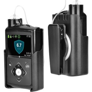 Ablefector Insulin Pump Holder, 360° Rotatable Pump Clip, Diabetic Pump Case for Tubing Management, Insulin Pump case for Carry-On, Compatible with Medtronic Minimed 630g 640g 670g 770g& 780g-Black