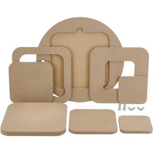 PH PandaHall Pottery Bats Tool Set, Pottery Wheel Bat System 12 inch Round Outer Bat Tool Set with 9-Pack 7.8/5.9/3.9 inch Square Inner Bat Adapter with Removable Inserts for Throwing Pottery