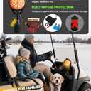 Xislet Upgrade Golf Cart Electric Heater with Infinite Temperature Adjustment, 2-Second Quick Heat 400W Quiet & Safe Carbon Fiber Heating, Battery Powered Heater Stable Fit Club Car/Yamaha/EZGO