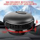 Car Heater 12V Dual Heat & Cool, 150W Portable Car Heater Fan with 360 Rotatable Base, Quick Defrosting & Demisting for Windshield, Universal for Truck/SUV/Car
