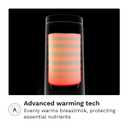 Baby Brezza Portable Warmer 3X Faster Baby Bottle Warming - Travel Breastmilk and Formula Warmer - Safe, Even Heating - Up to 9oz - No Adapters, Black