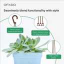 Plant Hanger, 4 Pcs - Flower Hanging Planters for Indoor and Outdoor Plants - Plastic Plant Holder with Hooks, Brown