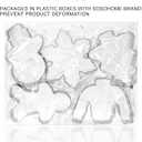 Large Christmas Cookie Cutters, 4" Cookie Cutter Set with Christmas Tree, Gingerbread Man, Snowflake, Snowman, Decorating Tools for DIY Cookies